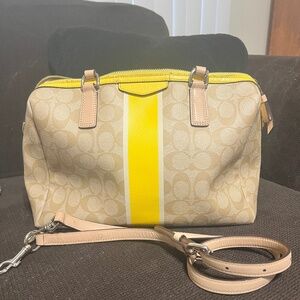 COACH monogram 2 way wear satchel!